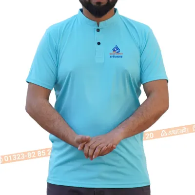 পেষ্ট কালার চাইনিজ কলার পলোশার্ট | Pest Chinese-Collar Polo Shirt