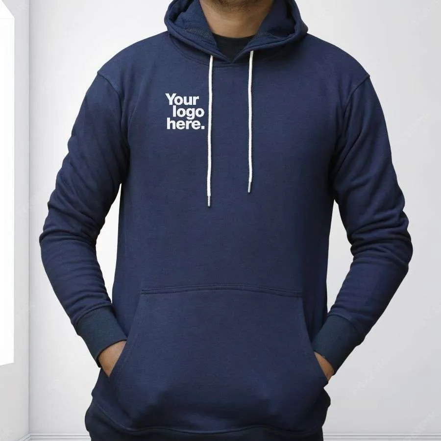 আপনার লোগো দিয়ে হুডি প্রিন্ট করে নিন। Nevy Blue Color Premium Hoodie