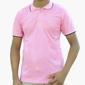 আপনার শোরুমের লোগো দিয়ে পলোশার্ট প্রিন্ট । Polo shirt pink color.